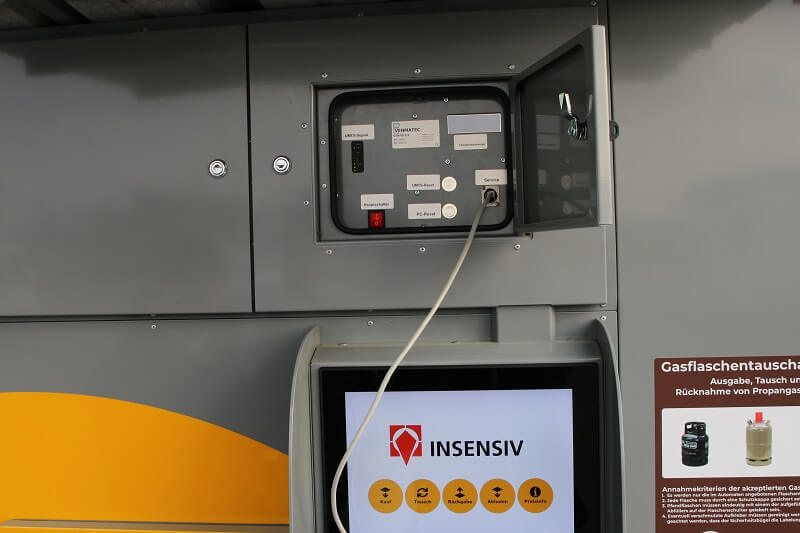 insensiv exchange machine for gas cylinders maintenance